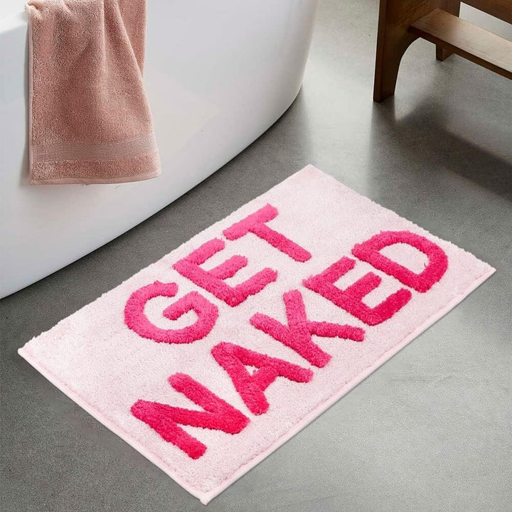 Pink bath mat