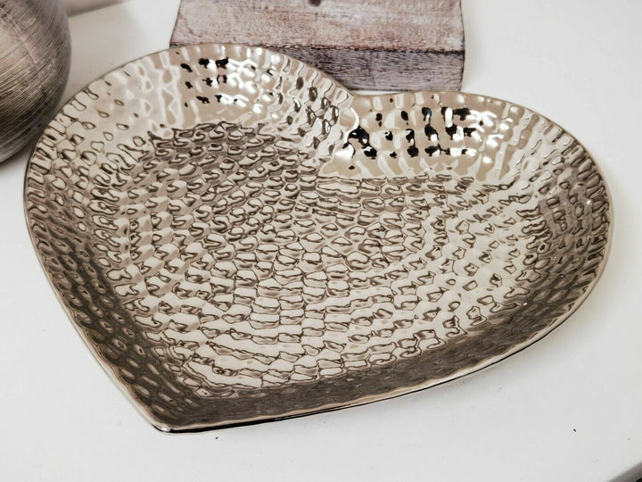 heart candle plate rose gold
