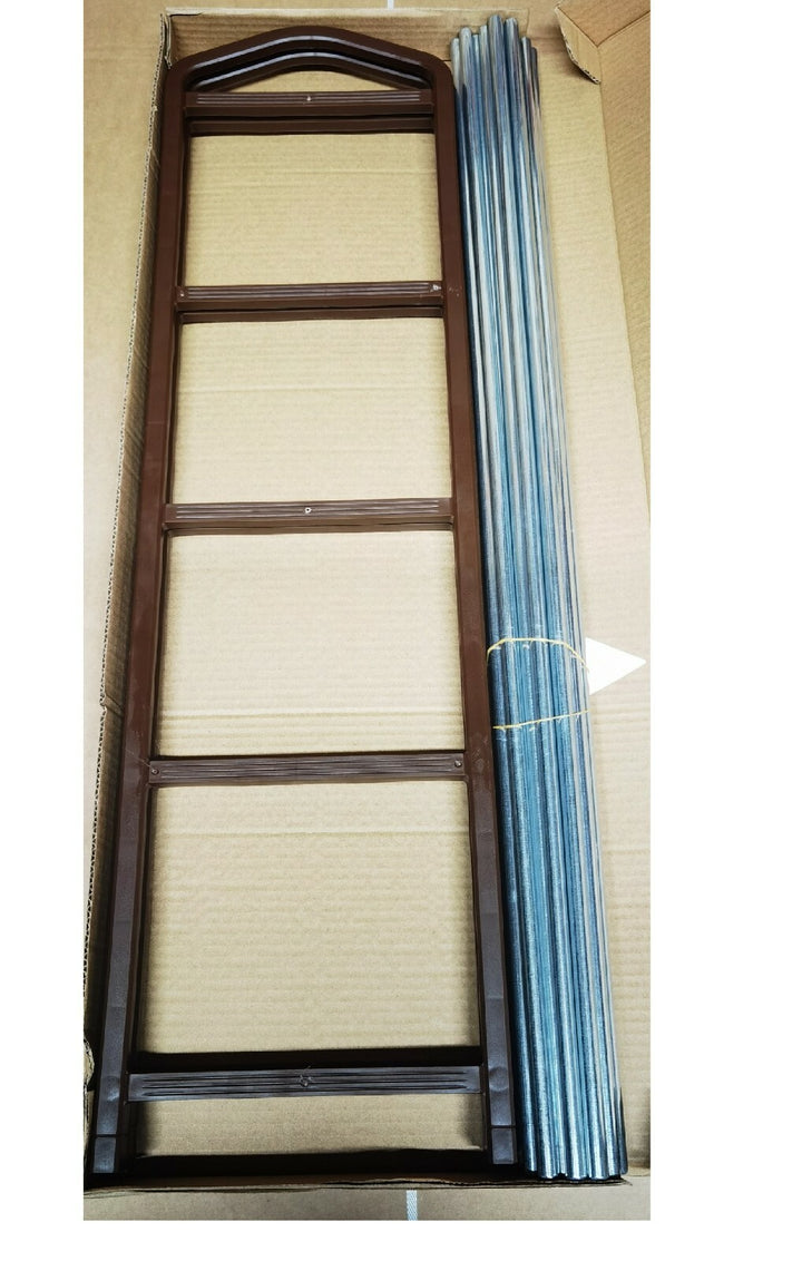 5-tier shoe rack storage brown