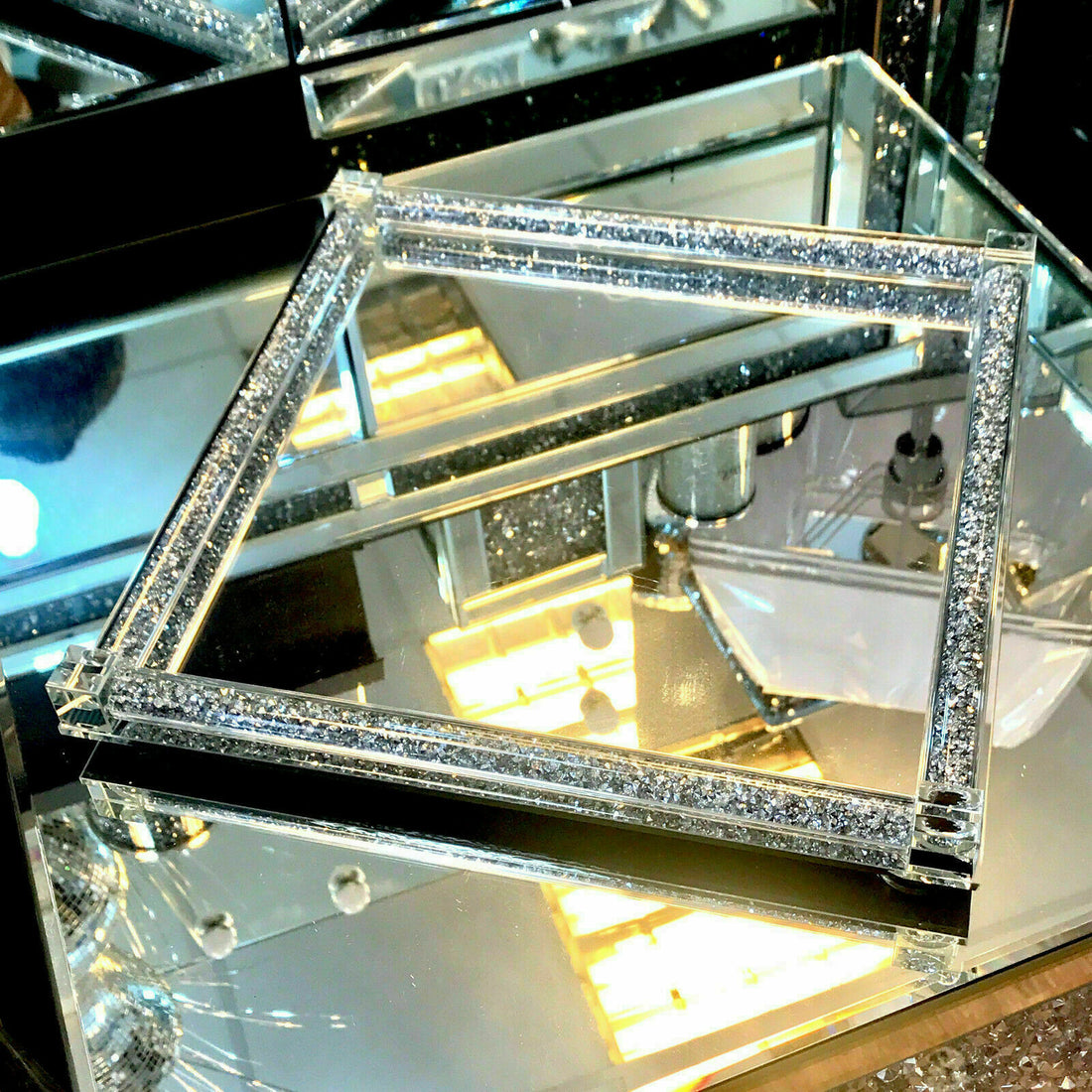 Large Crystal Crushed Filled Tray