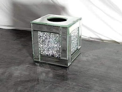 Cube mirror tissue box cover