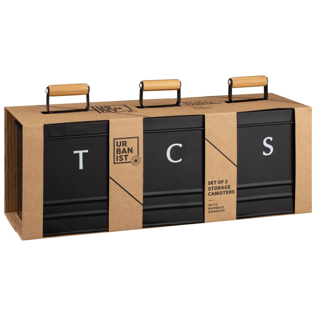 Kitchen storage canisters 3-pack