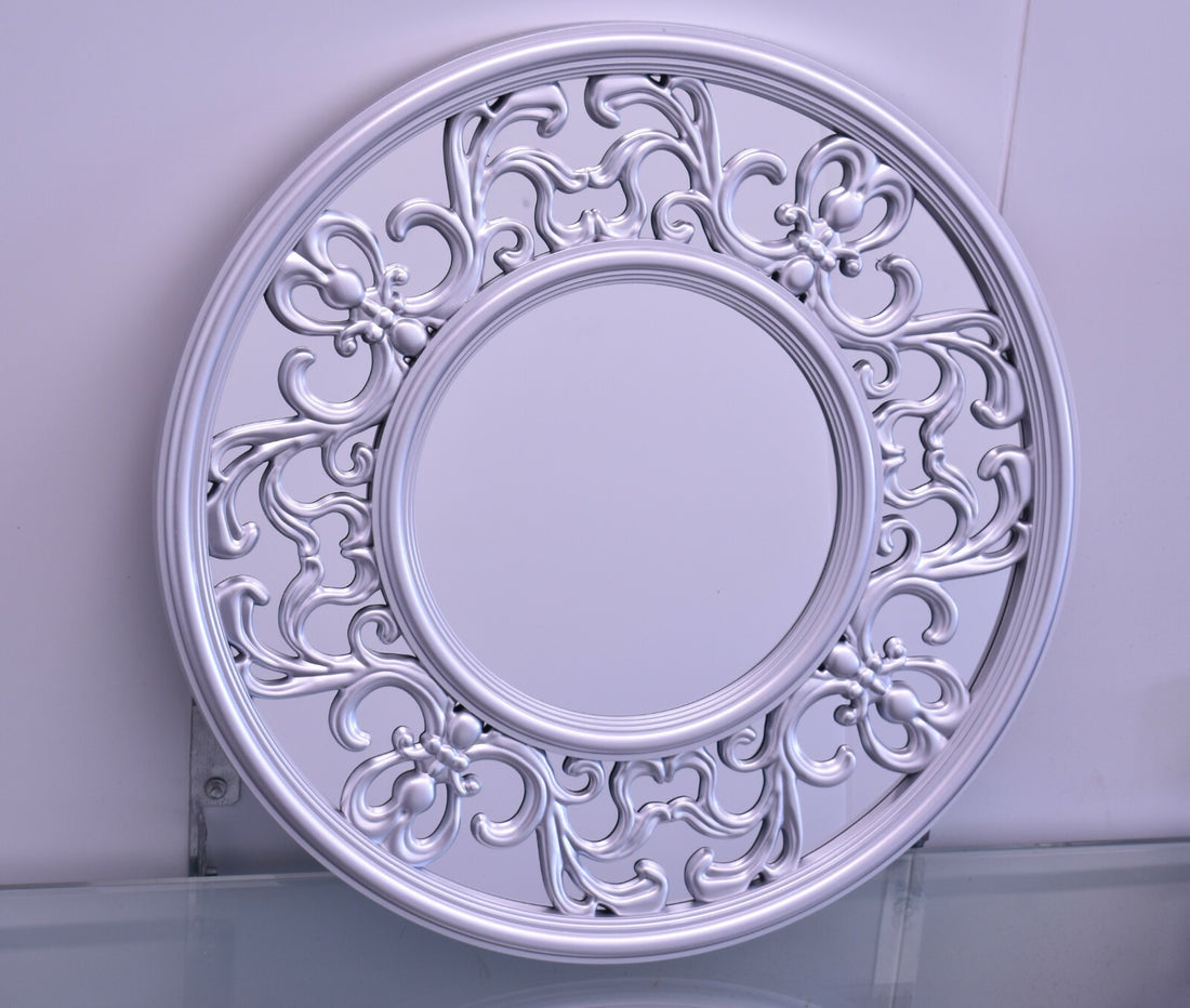 Horn flowery wall mirror 65cm