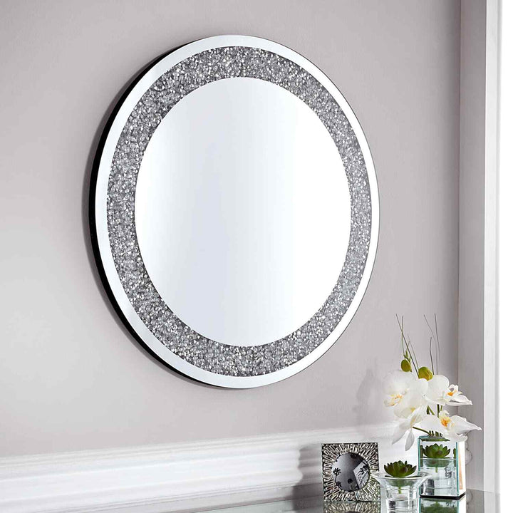Jewel round wall mirror 60cm