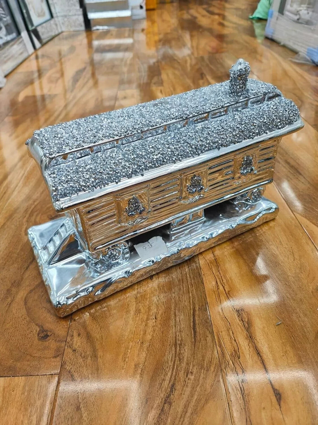 Silver glitter gypsy house ornament home décor