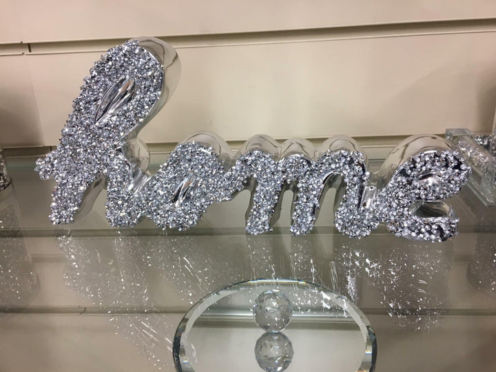 Silver sparkle letter ornament