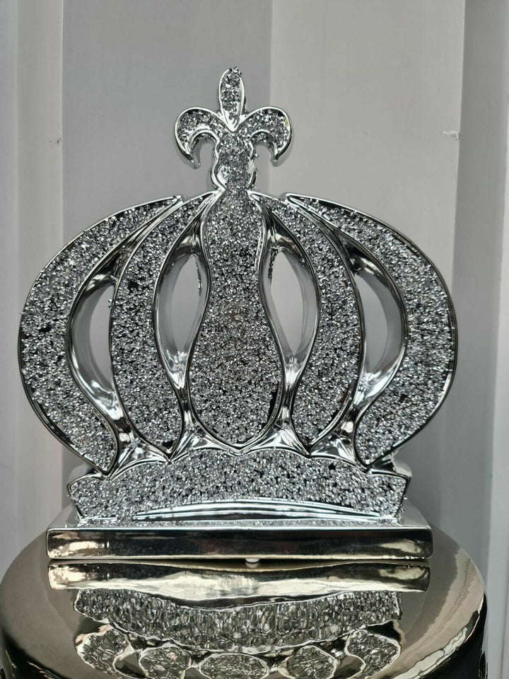 Silver princess crown ornament