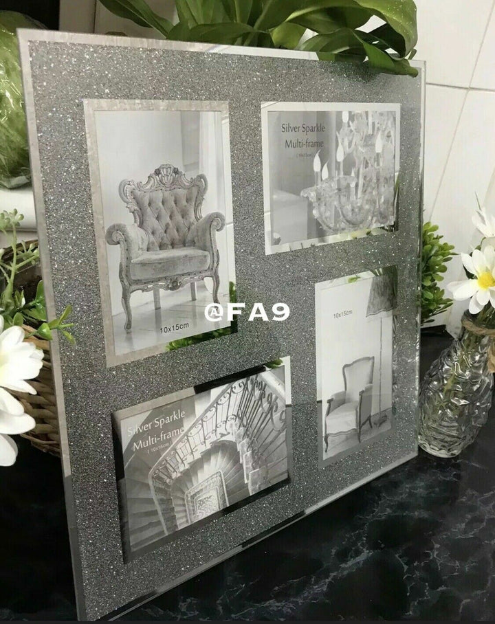 Sparkle 4 picture photo frame 4x6
