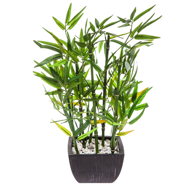 Artificial bamboo in terracotta pot