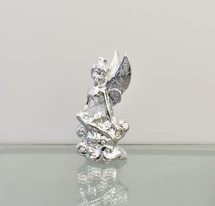 angel fairy crystal ornament silver decor