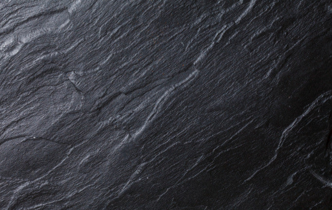 Black slate glass placemats set modern