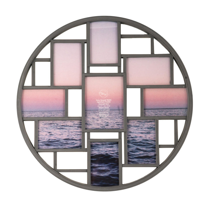 Round collage photo frame multi picture wall decor