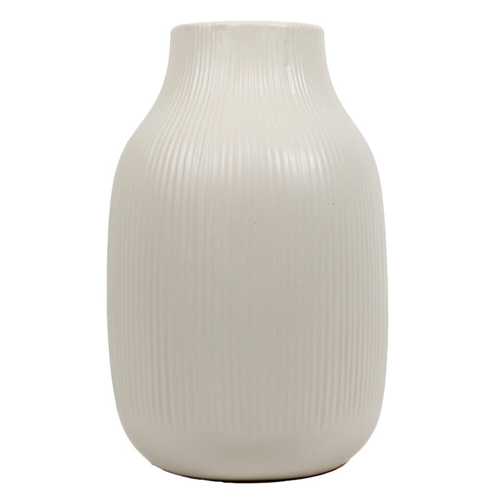 Pastel white ceramic vase