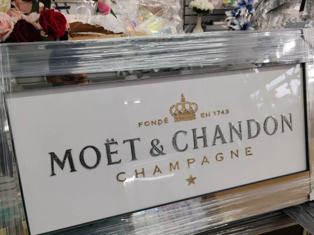 3D Moet & Chandon cocktail liquid wall art 85cm