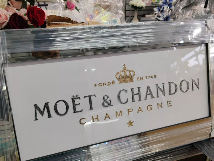 3D Moet & Chandon cocktail liquid wall art 85cm