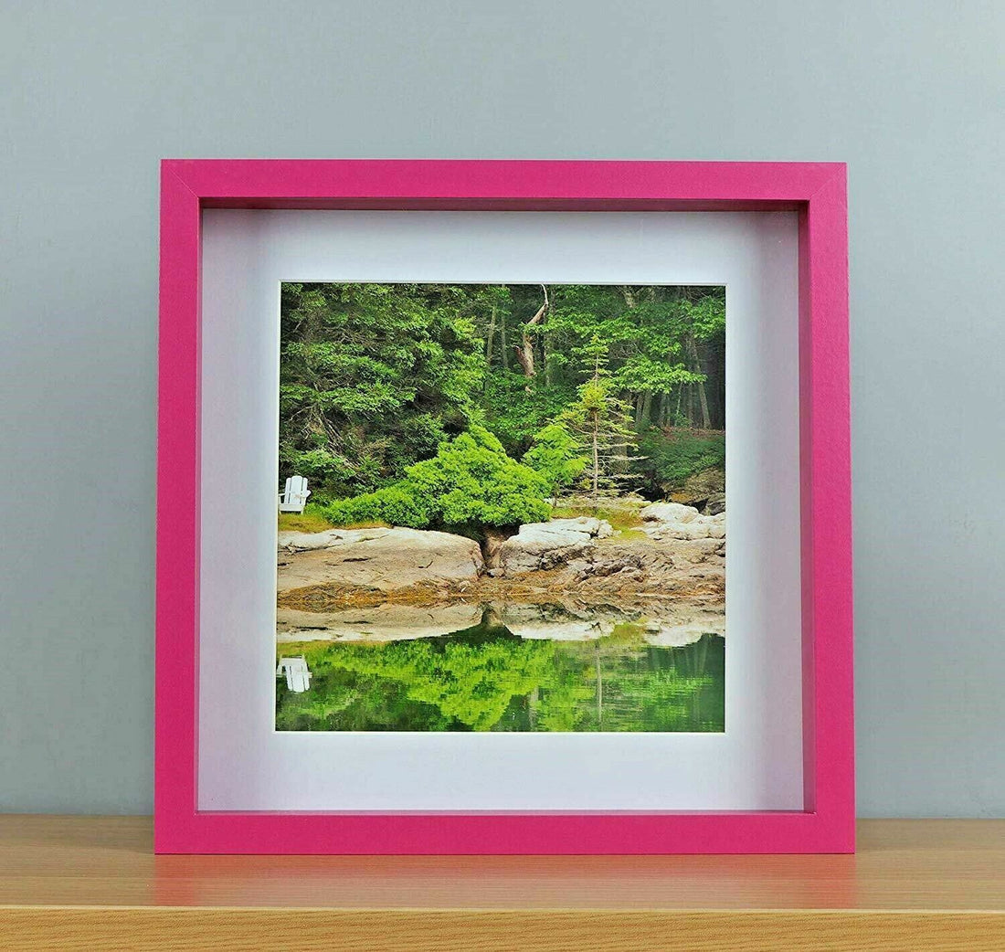 Pink deep box photo frame instagram display frame