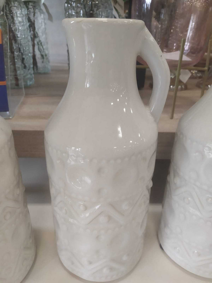 White ceramic jug decorative vase