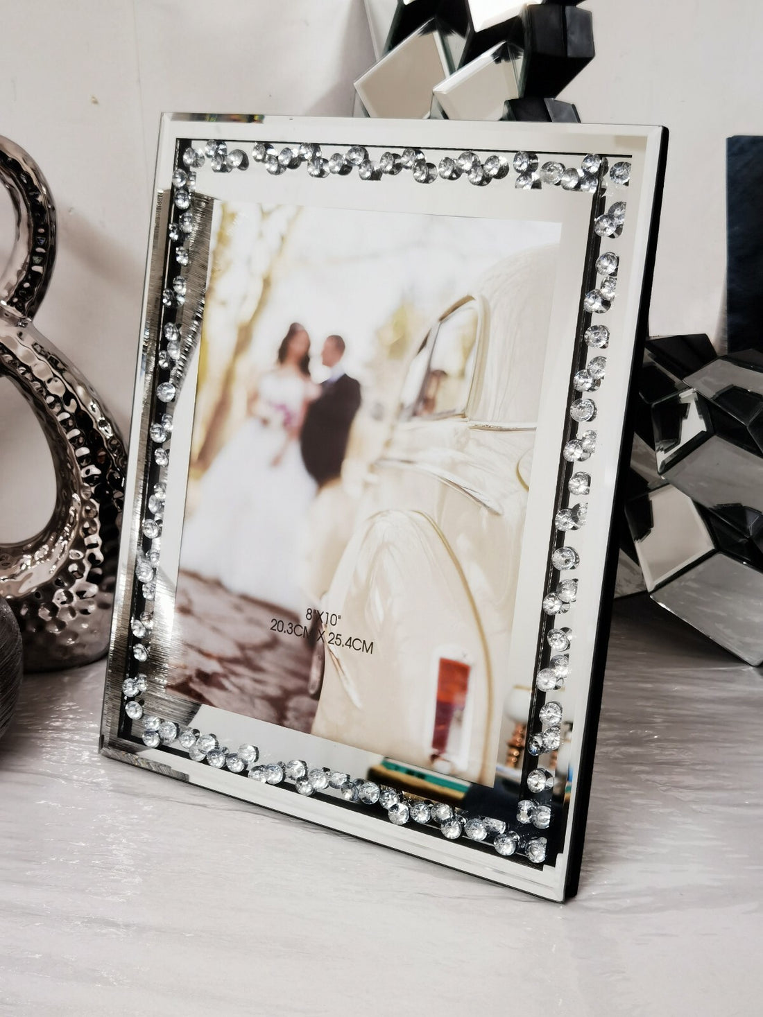 8x10 floating diamond mirror picture frame