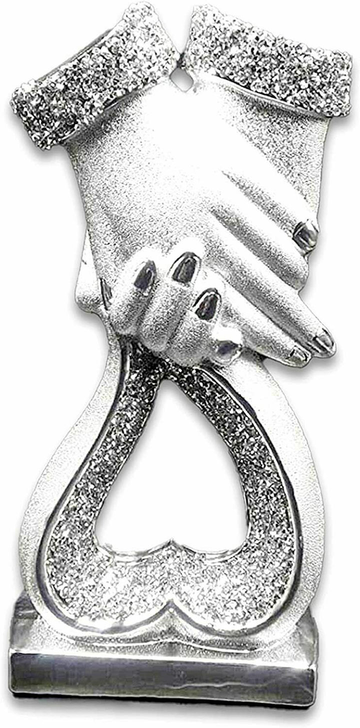 heart hands ornament crystal decor gift