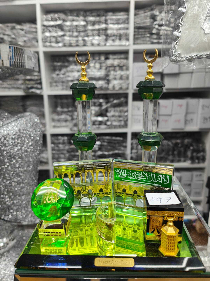 Crystal glass Makkah ornament Kaaba with diamond Allah
