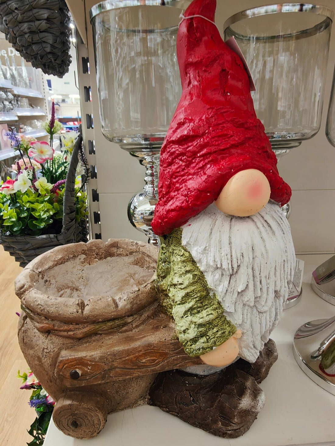 Gonk red cap gnome planter