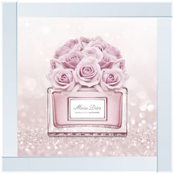 Perfume Roses liquid art wall frame 55x55cm