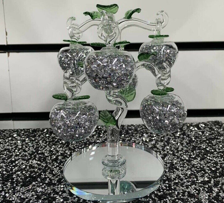 Crystal apple tree ornament
