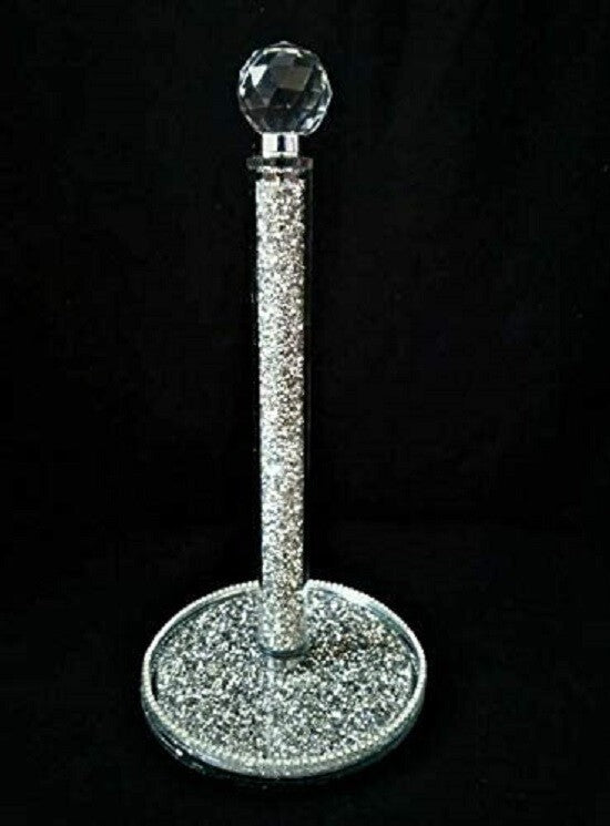 Crushed diamond kitchen roll holder crystal freestanding kitchen accessory