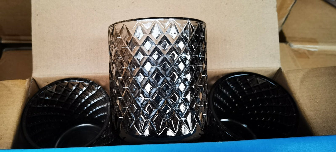Glass Candle Holder Smoked