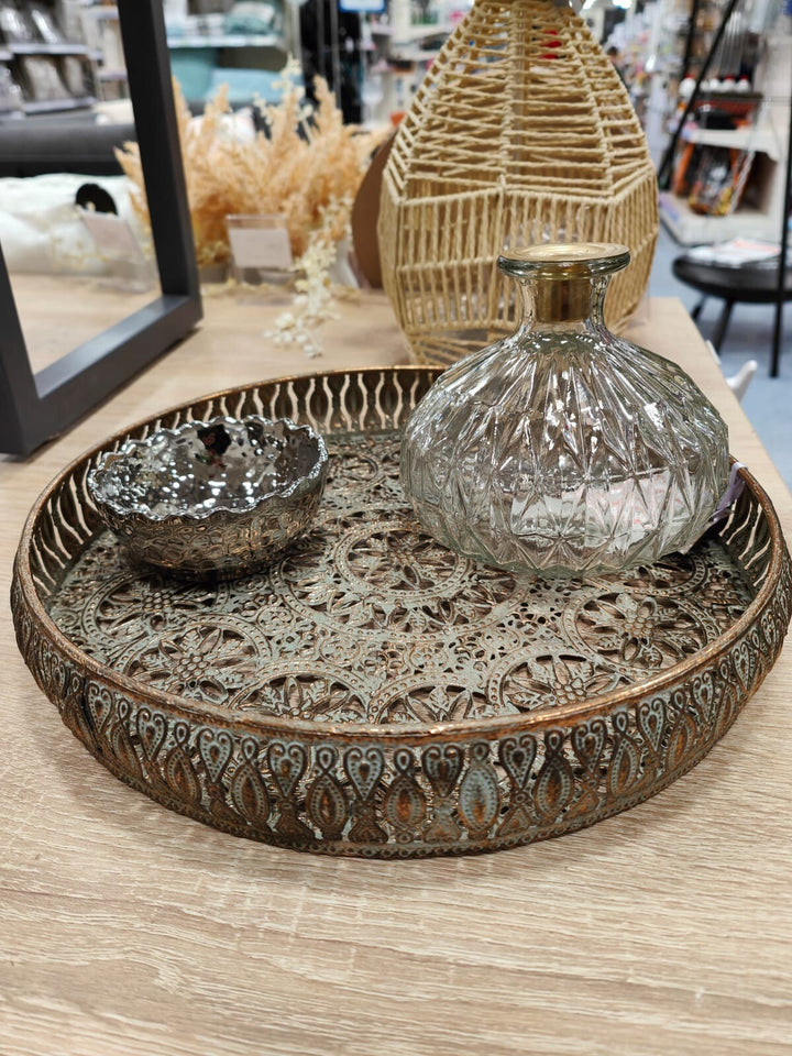 Moroccan style metal tray 31cm