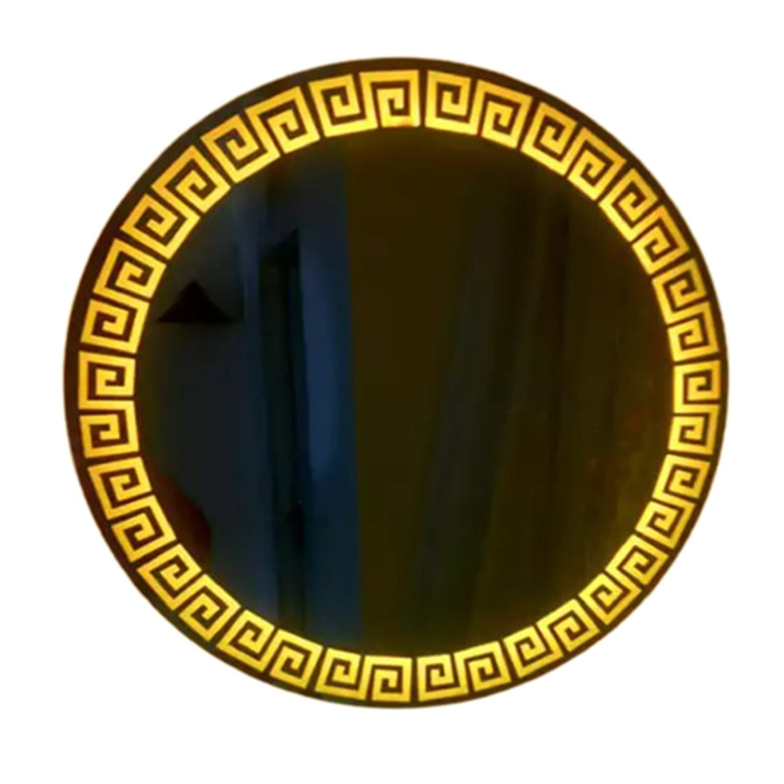 Round zig zag LED bathroom mirror 40cm