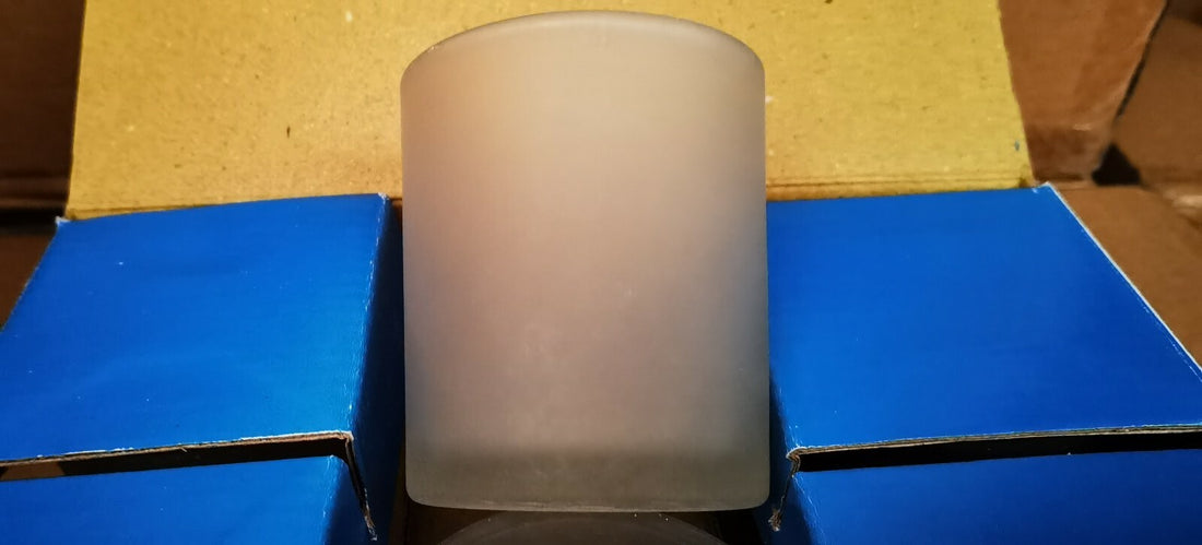 Glass Candle Holder Sandblast