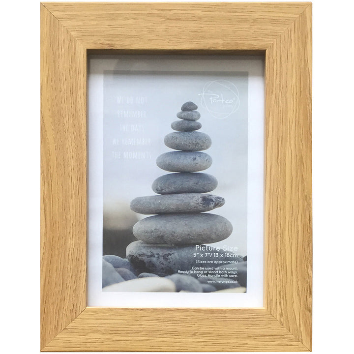 Set of wood effect photo frames wall display