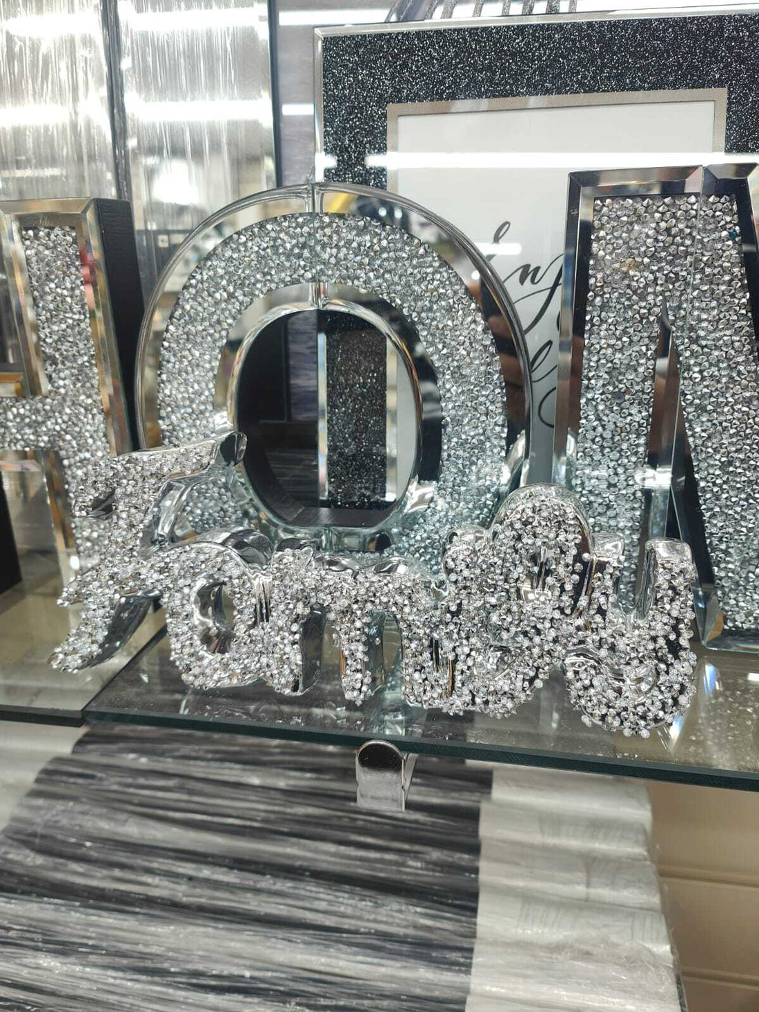 Crystal letter ornament crushed diamond decorative letter