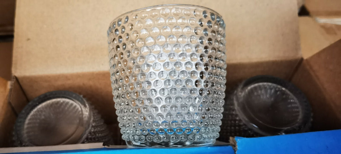 Glass Candle Holder 150ml Dotted