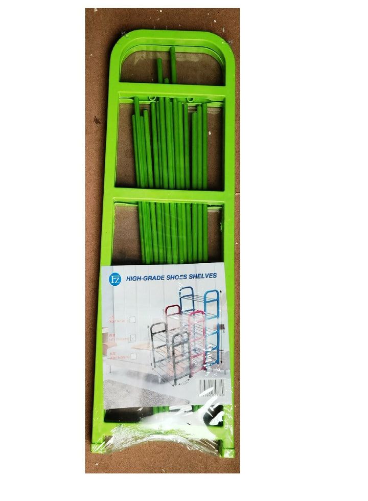 4-tier shoe rack storage lime green