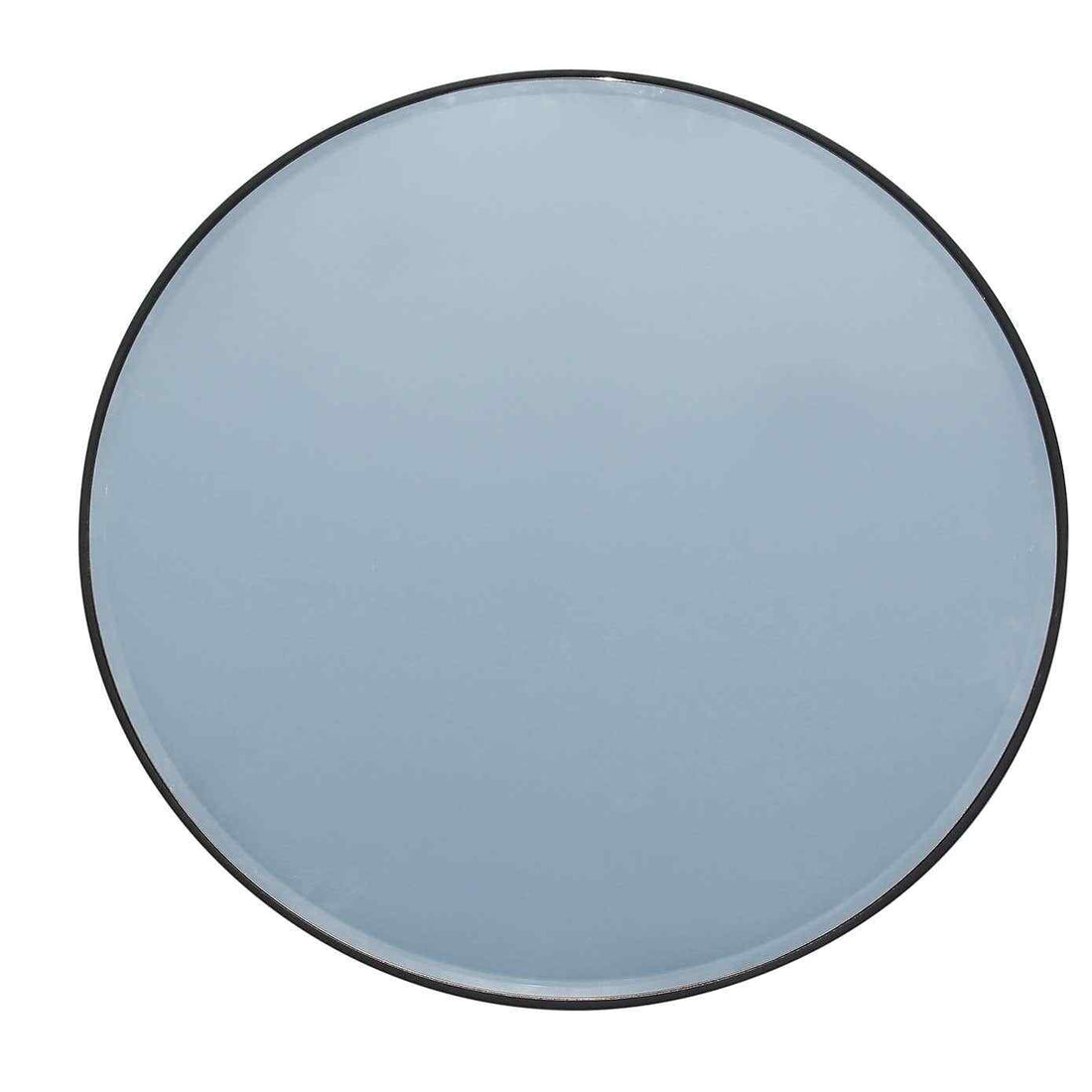 Round black wall mirror modern design
