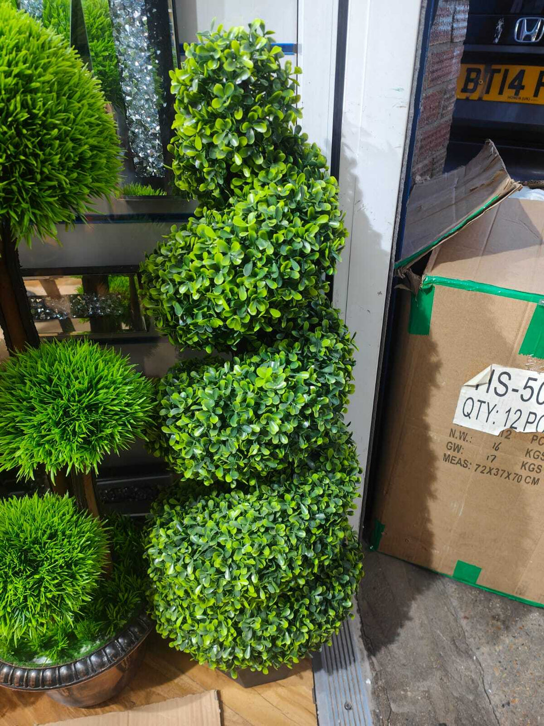 Cedar ball topiary artificial plant