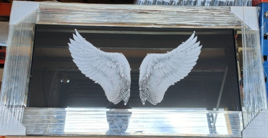 Angel Wings White Wall Mirror