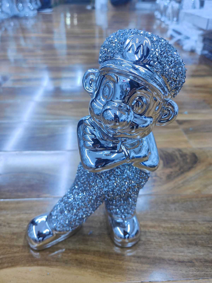 crystal character ornament silver decor