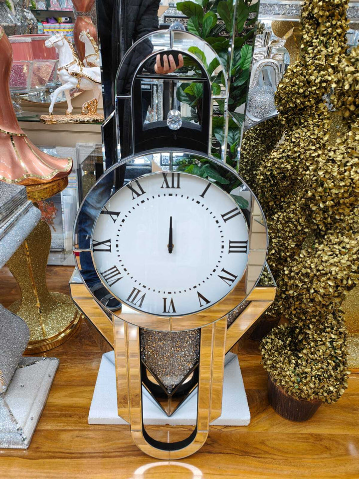 Round grandfather mantel clock