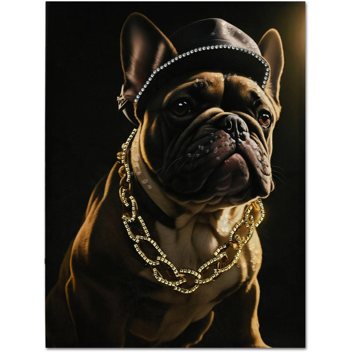 bulldog canvas wall art colorful decor