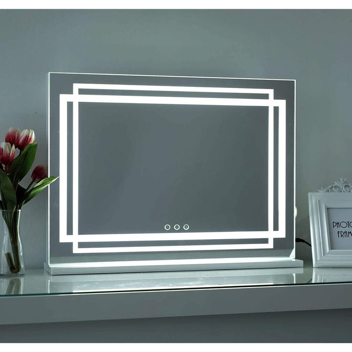 LED makeup vanity mirror with lights touch control