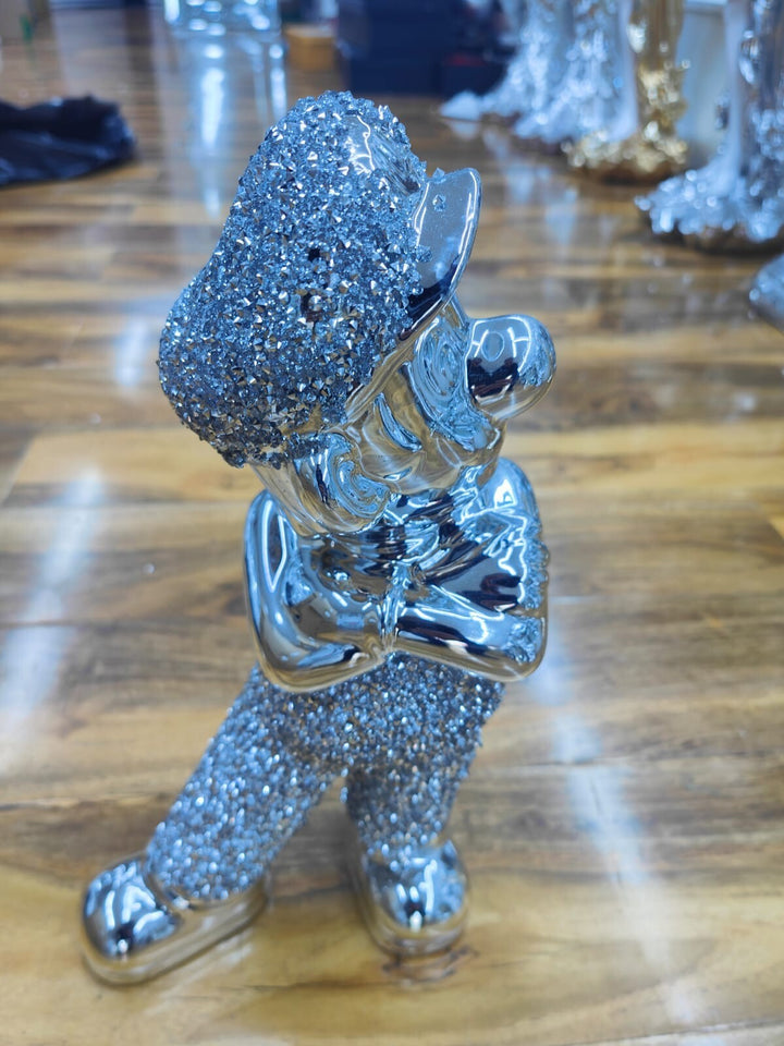 crystal character ornament silver decorative