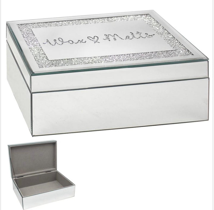Crushed diamond jewelry box