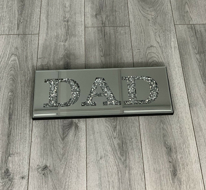 crushed crystal diamond dad wall art