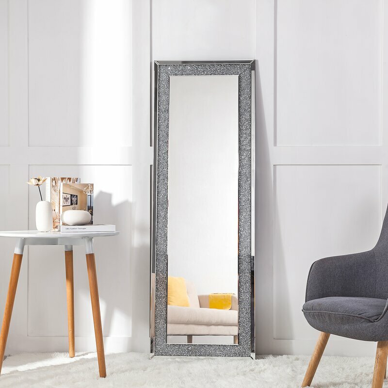 Crushed diamond wall mirror 160x60cm