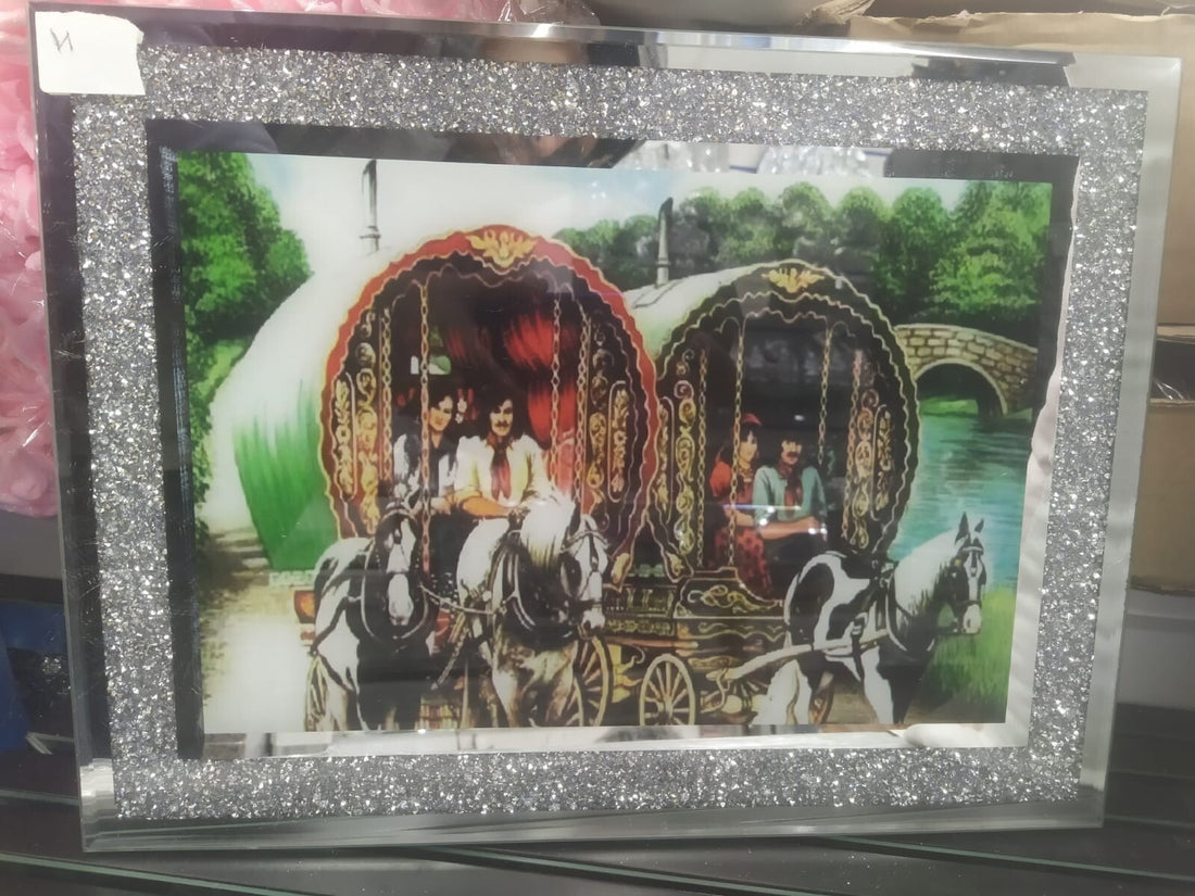 crushed diamond crystal chopping board silver wagon design