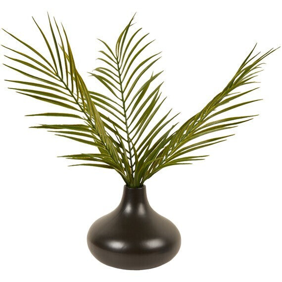 Palm frond decorative vase modern design