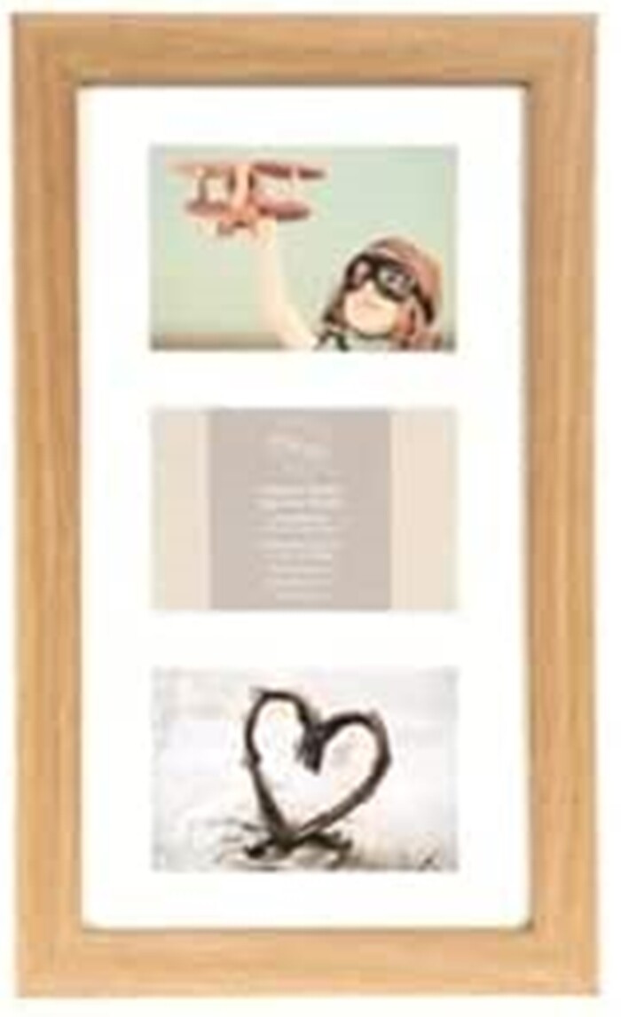 Multi aperture photo frame collage wall display